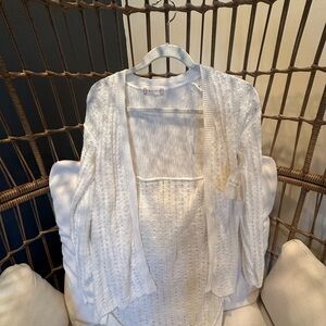 Altar'd State Cream Open-Knit Cardigan